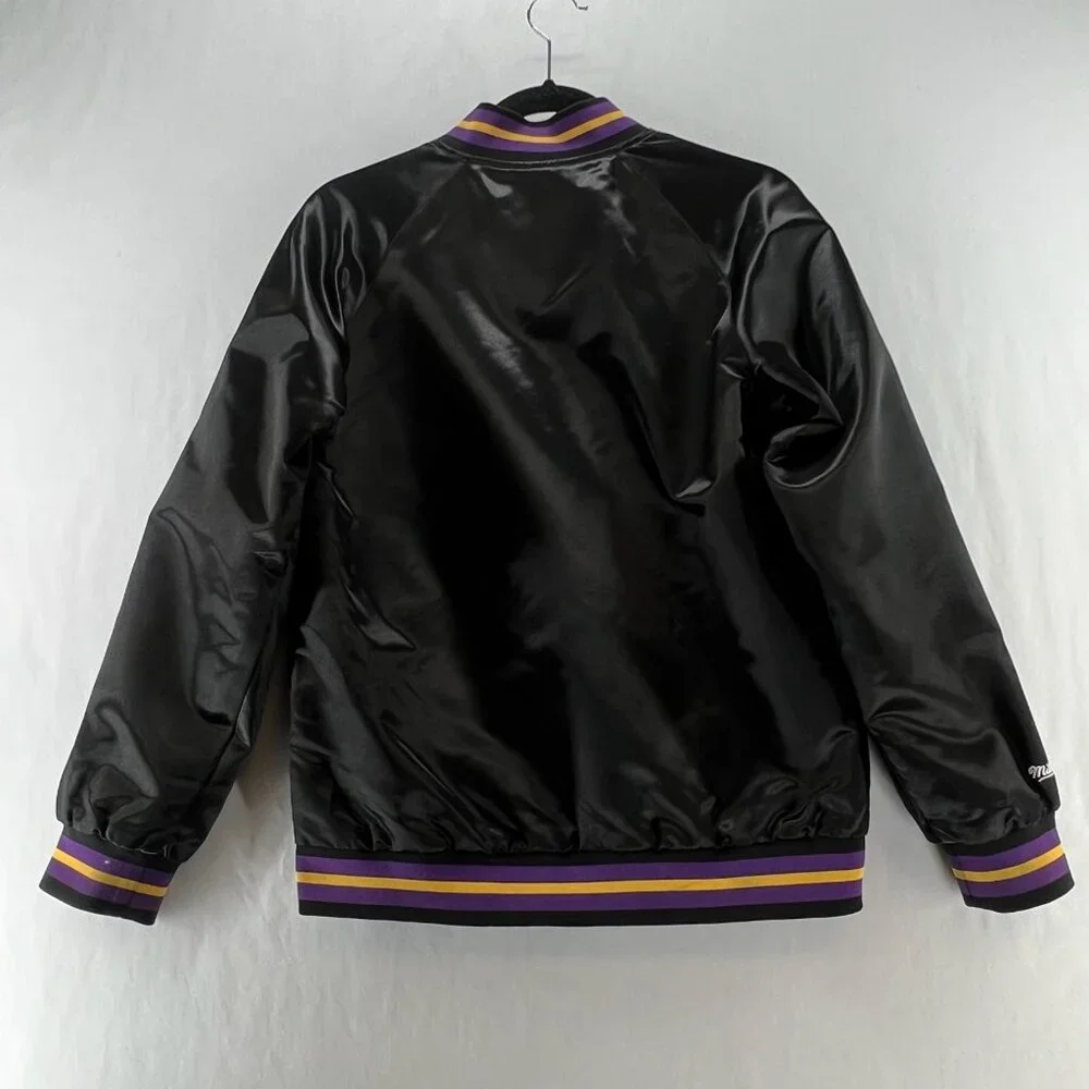 Mitchell & Ness Los Angeles Lakers Youth L 14/16 Varsity Jacket NBA Black/Purple - Picture 3 of 16